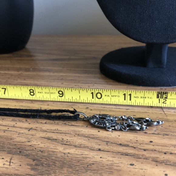 Vintage Marcasite Dangle Necklace - Picture 9 of 10